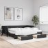 Sofá cama nido con cajones tela negro 100x200