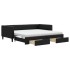 Sofá cama nido con cajones tela negro 100x200