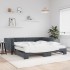 Sofá cama nido con colchón terciopelo gris oscuro 100x200