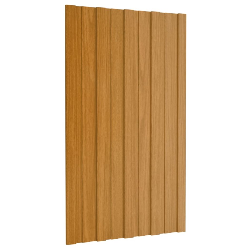 Panel de tejado acero galvanizado color madera 36 uds 80x45