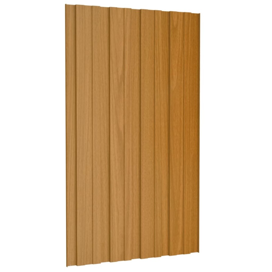Panel de tejado acero galvanizado color madera 36 uds 80x45