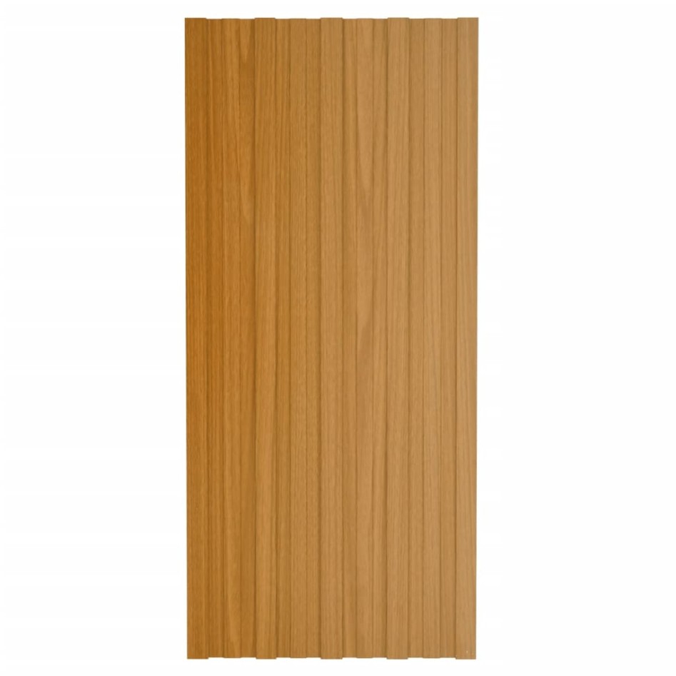Panel de tejado acero galvanizado color madera 36 uds 100x45