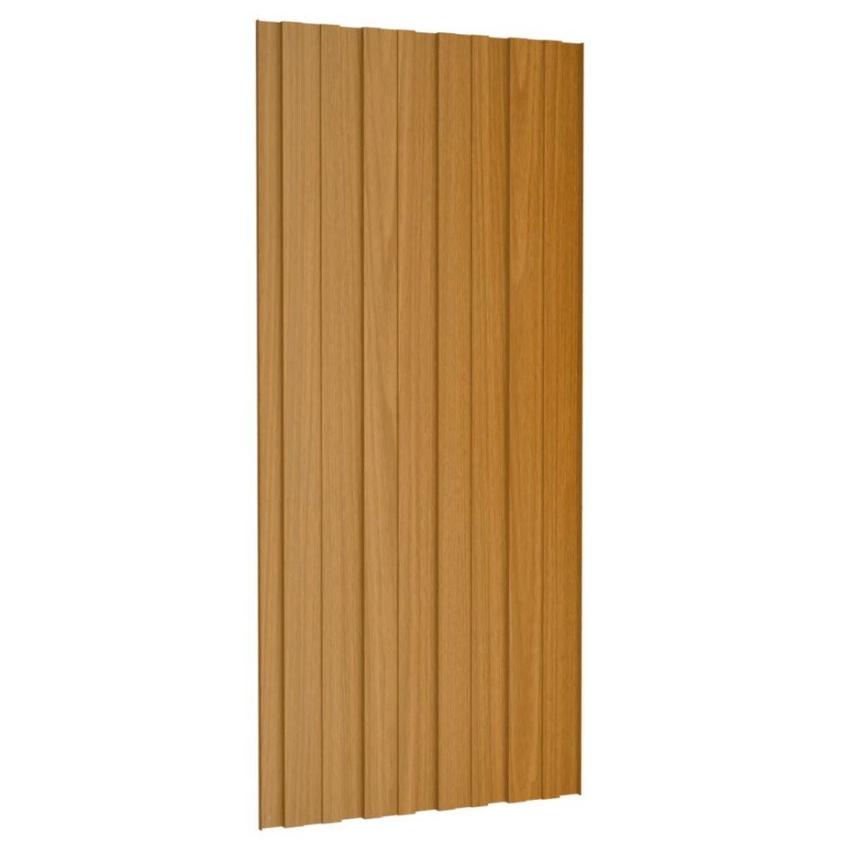Panel de tejado acero galvanizado color madera 36 uds 100x45