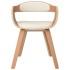Silla de comedor de cuero sintético y madera curvada