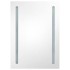 Armario de baño con espejo y LED color roble 50x13x70