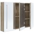 Mueble de baño con espejo LED color roble 89x14x62