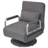 Silla giratoria y sofá cama tela gris