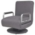 Silla giratoria y sofá cama tela gris