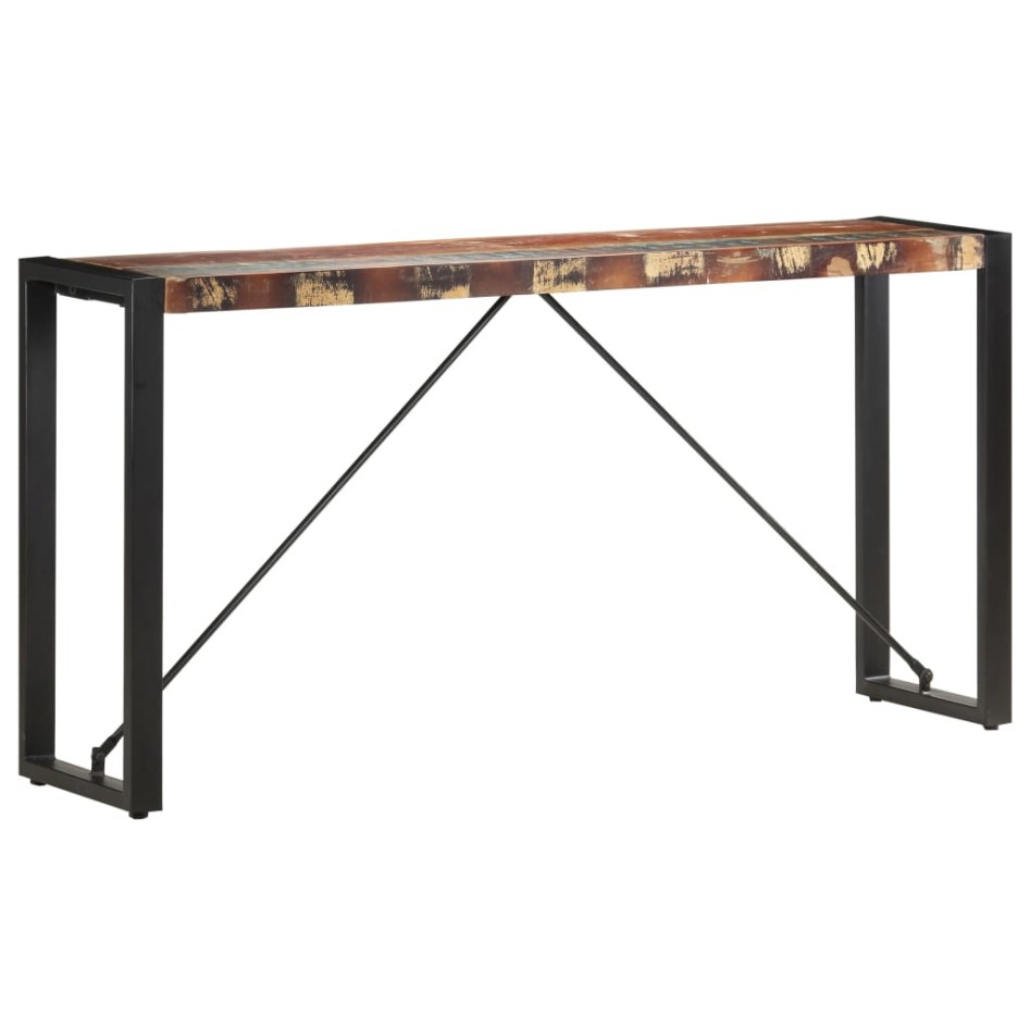 Mesa consola de madera maciza reciclada 150x35x76