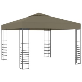 Carpa de jardín con tejado retráctil gris taupe 3x3m 180