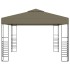 Carpa de jardín con tejado retráctil gris taupe 3x3m 180