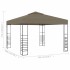 Carpa de jardín con tejado retráctil gris taupe 3x3m 180