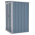 Cobertizo de jardín pared acero galvanizado gris 118x100x178