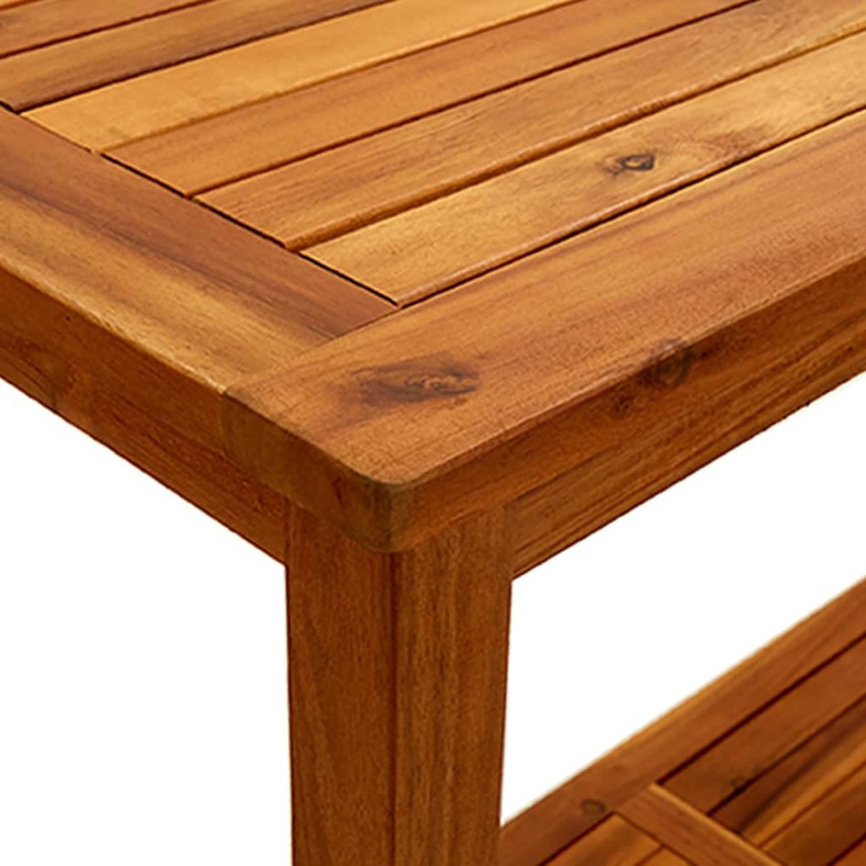 Mesa consola de jardín madera maciza de acacia 110x40x75