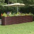 Jardinera arriate acero recubrimiento polvo marrón 332x40x68