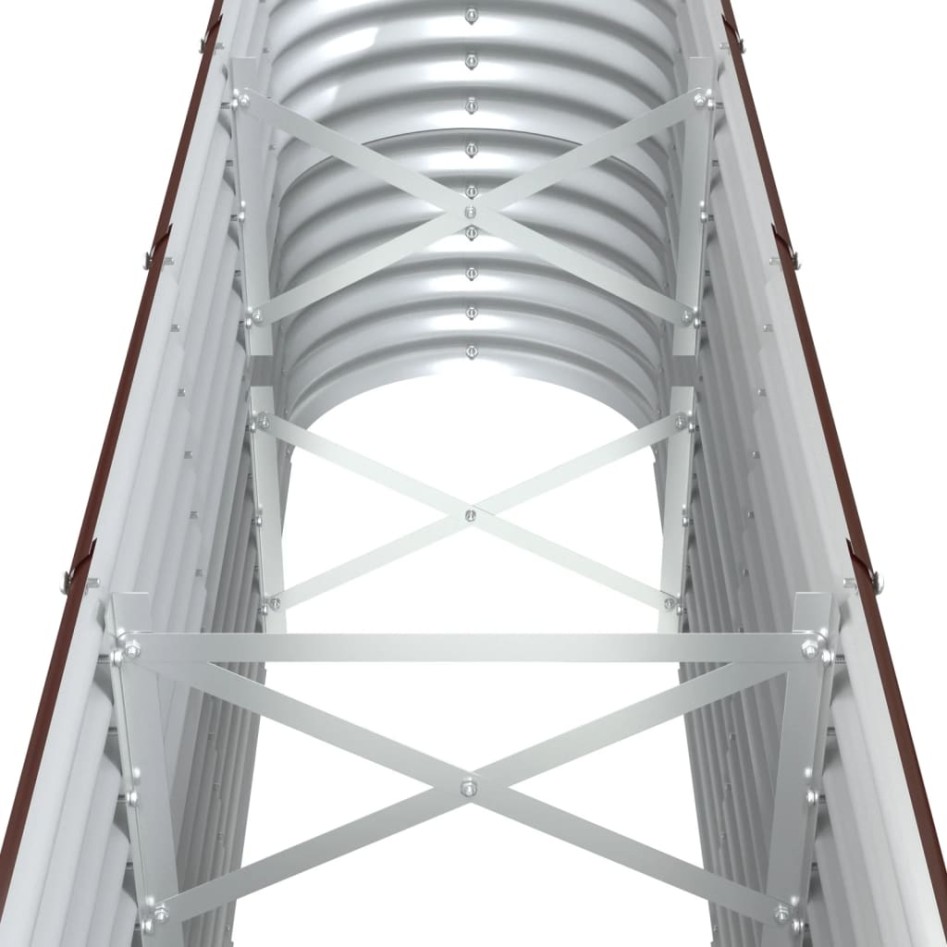 Jardinera arriate acero recubrimiento polvo marrón 332x40x68