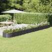 Jardinera arriate acero recubierto polvo antracita 620x80x36 cm