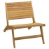 Silla de jardín con reposapiés de madera maciza de