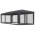 Carpa para fiestas 8 paredes de malla HDPE gris antracita 3x9