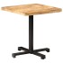 Mesa de bistró cuadrada madera de mango rugosa 70x70x75