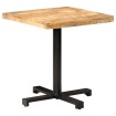Mesa de bistró cuadrada madera de mango rugosa 70x70x75 cm