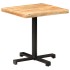 Mesa de bistró cuadrada madera de mango rugosa 70x70x75