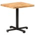 Mesa de bistró cuadrada madera de mango rugosa 70x70x75