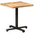 Mesa de bistró cuadrada madera de mango rugosa 70x70x75