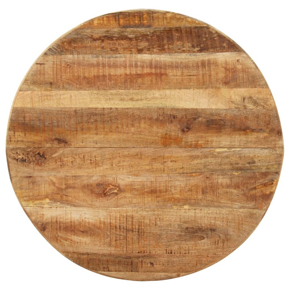 Mesa de comedor madera de mango rugosa redonda 100x100x75