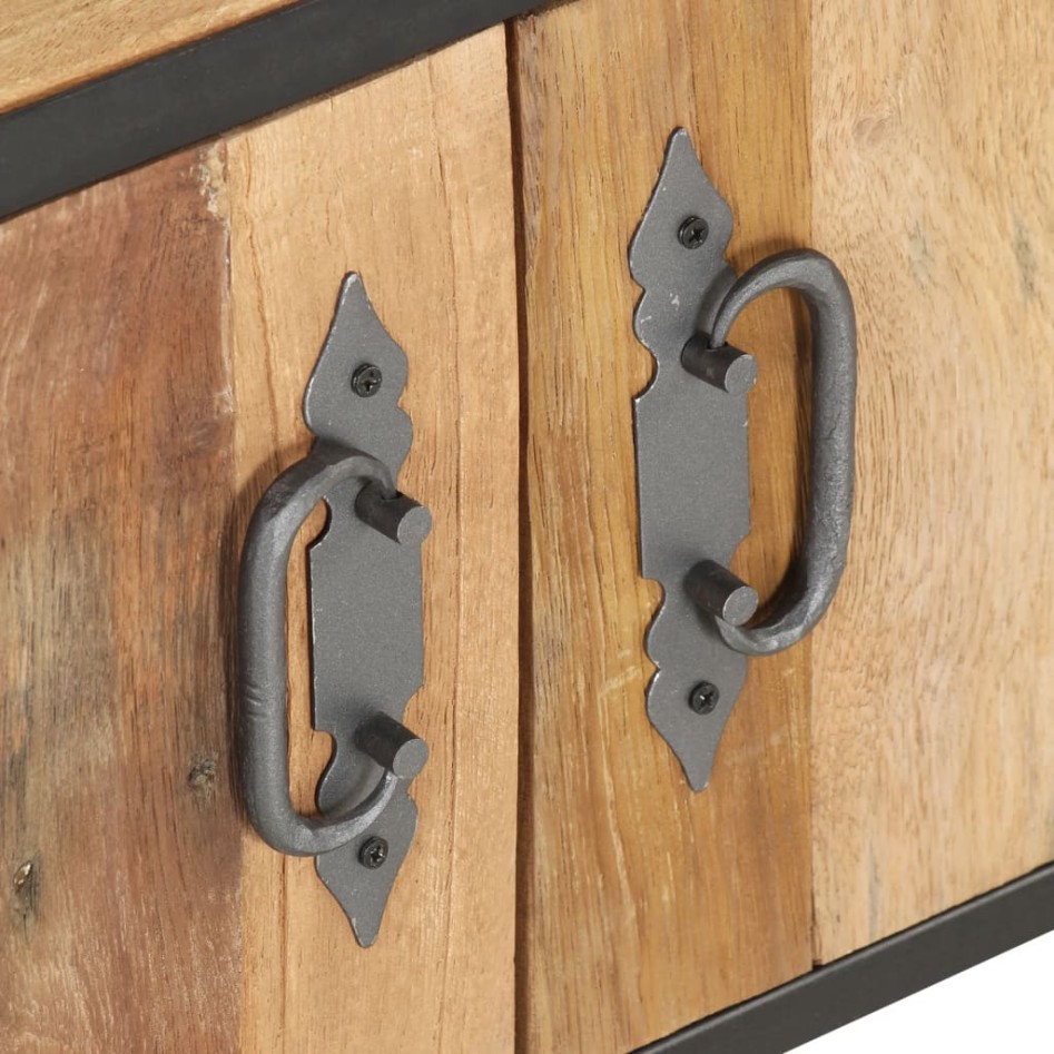 Mesa de centro de madera maciza reciclada 90x50x39