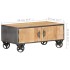 Mesa de centro de madera maciza reciclada 90x50x39