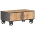 Mesa de centro de madera maciza reciclada 90x50x39