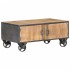 Mesa de centro de madera maciza reciclada 90x50x39