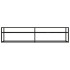 Mueble de TV vidrio templado color mármol negro 180x40x40,5
