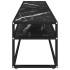 Mueble de TV vidrio templado color mármol negro 180x40x40,5