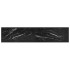 Mueble de TV vidrio templado color mármol negro 180x40x40,5