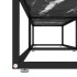 Mueble de TV vidrio templado color mármol negro 180x40x40,5