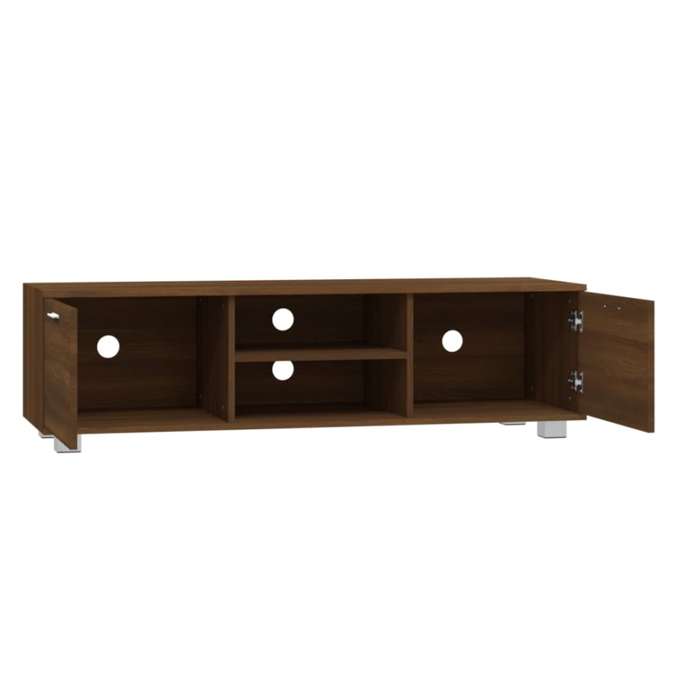 Mueble para TV madera contrachapada marrón roble 140x40,5x35