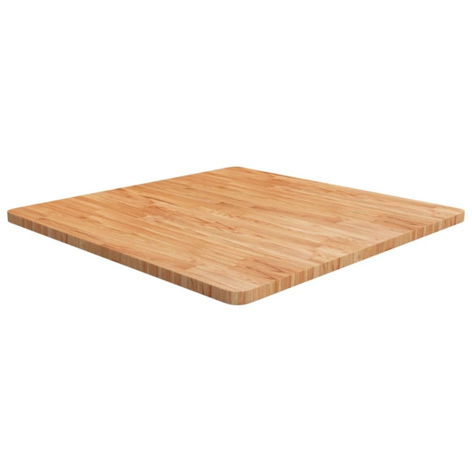 Tablero de mesa cuadrada madera roble marrón claro 80x80x2,5