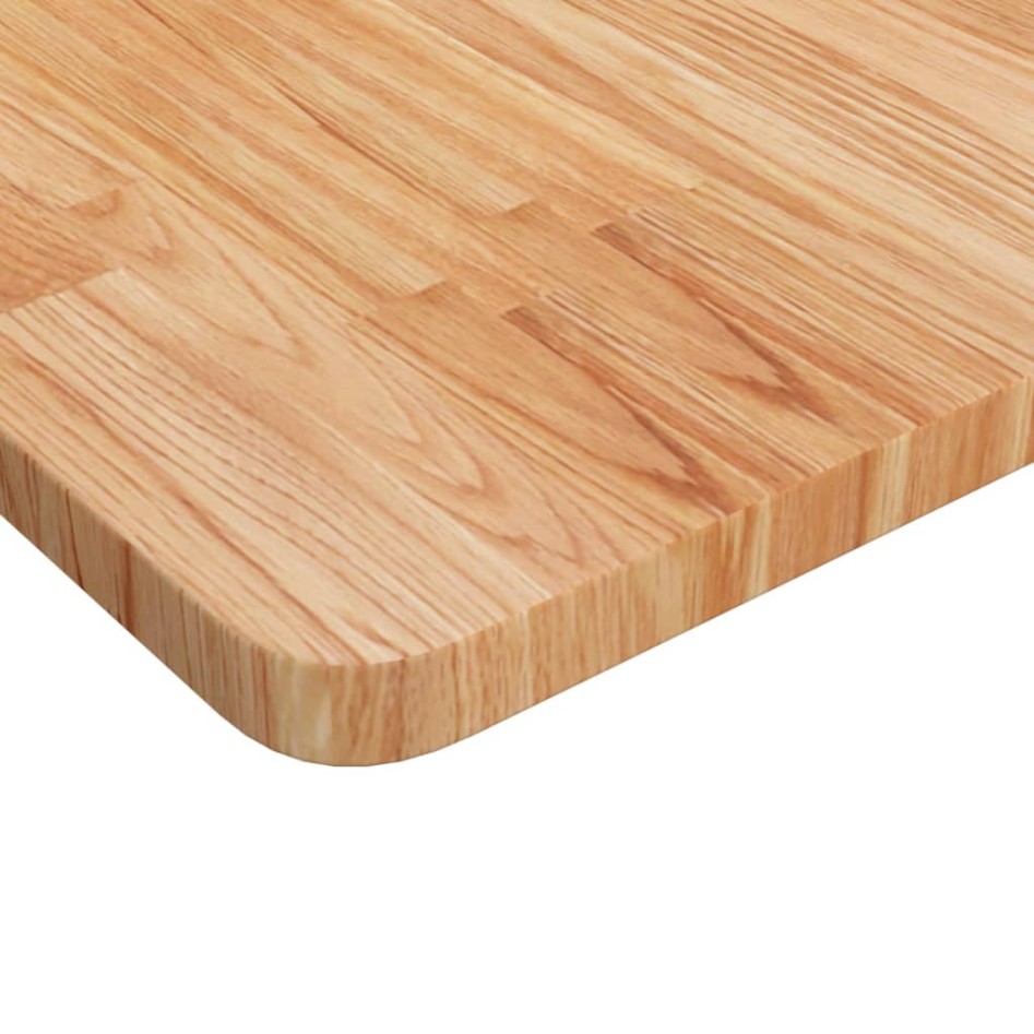 Tablero de mesa cuadrada madera roble marrón claro 80x80x2,5