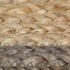 Alfombra hecha a mano de yute con borde gris 240
