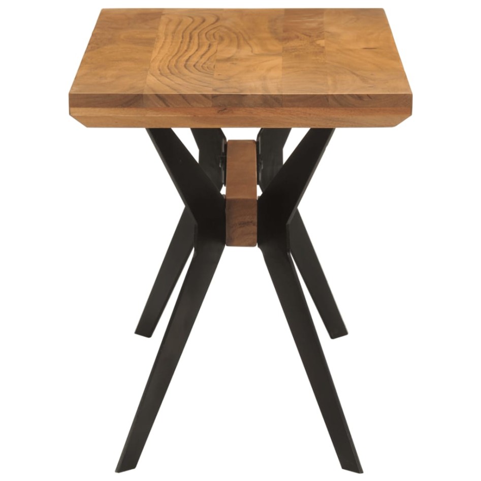 Banco de comedor madera maciza acacia y acero 110x40x46