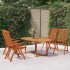 Juego de comedor para jardín 5 pzas madera maciza de