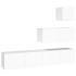 Set de muebles para TV 4 piezas madera contrachapada