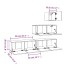 Set de muebles para TV 4 piezas madera contrachapada