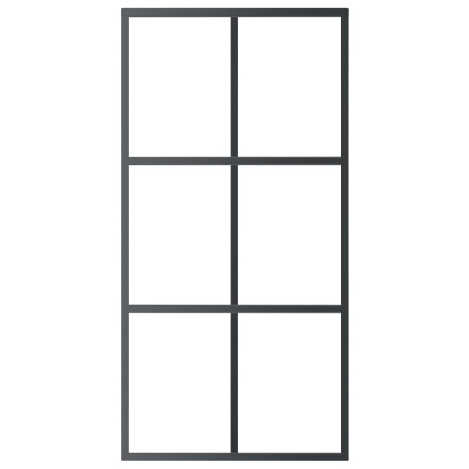 Puerta corredera con herrajes ESG vidrio y aluminio 102x205