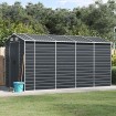 Cobertizo de jardín acero galvanizado antracita 191x385x198 cm