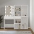 Tocador con LED y 2 armarios madera contrachapada