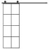 Puerta corredera con set herrajes vidrio ESG aluminio 76x205