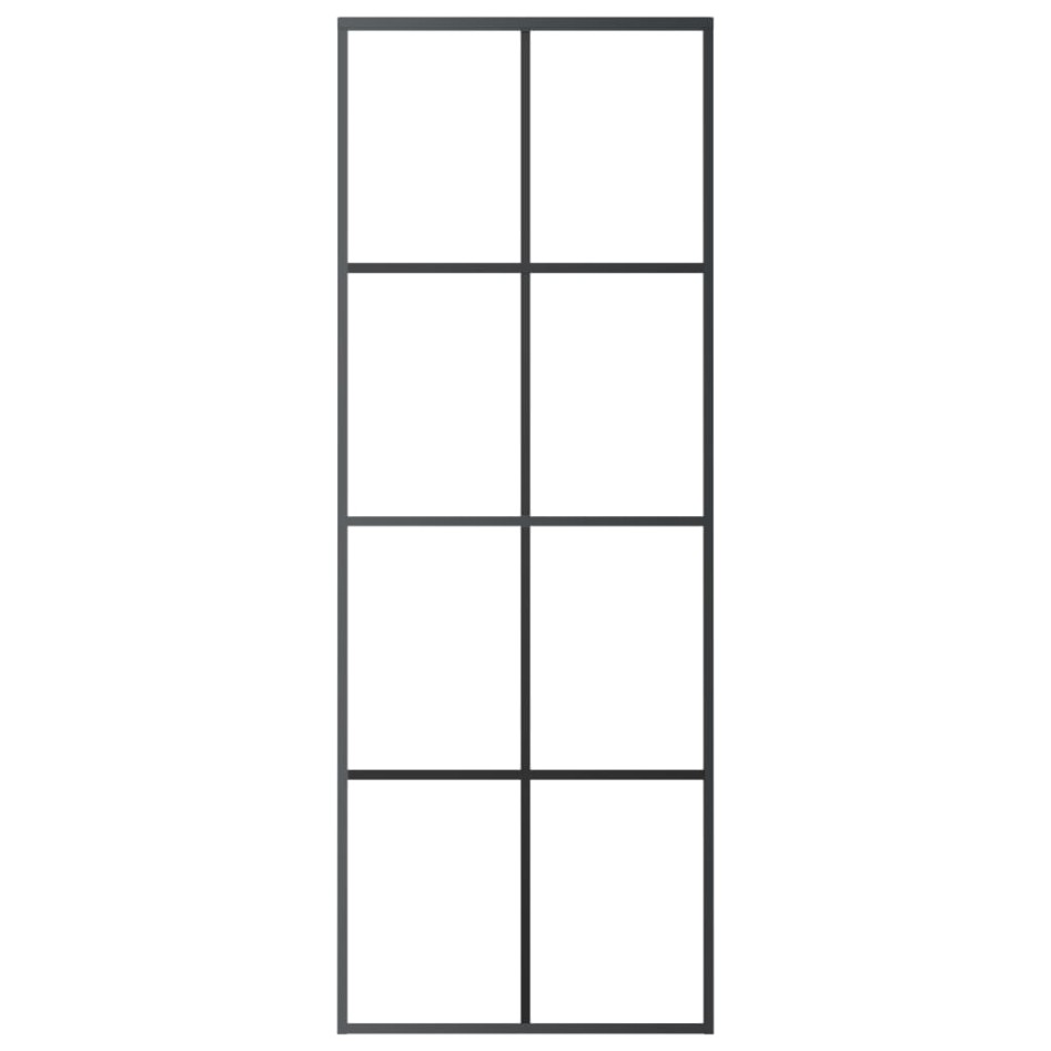 Puerta corredera con set herrajes vidrio ESG aluminio 76x205